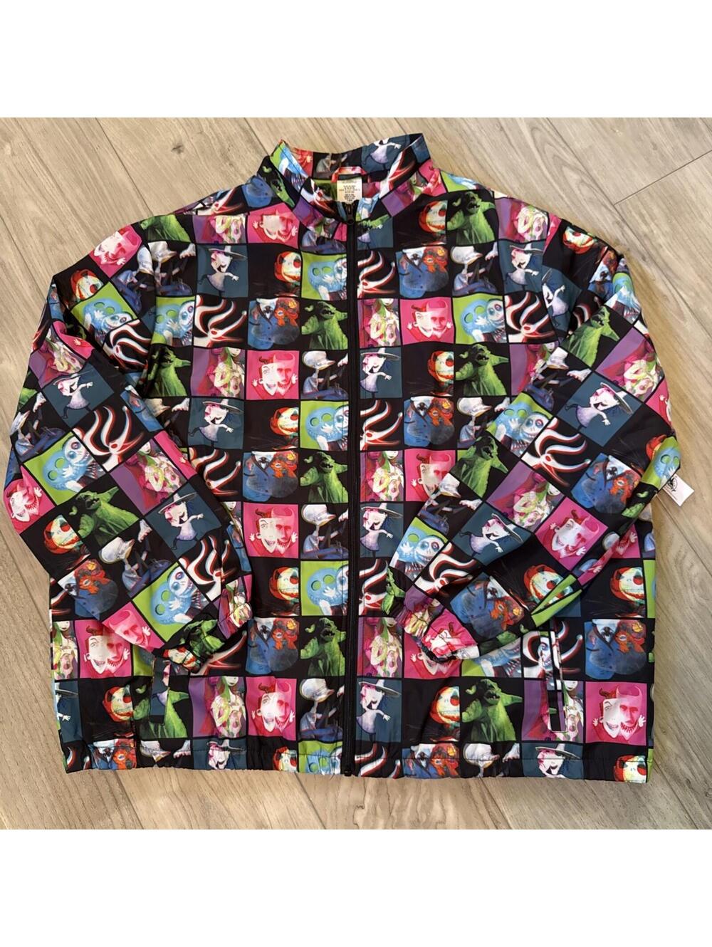 NEW Disney Jacket Adult XXL Nightmare Before Christmas Windbreaker Parks